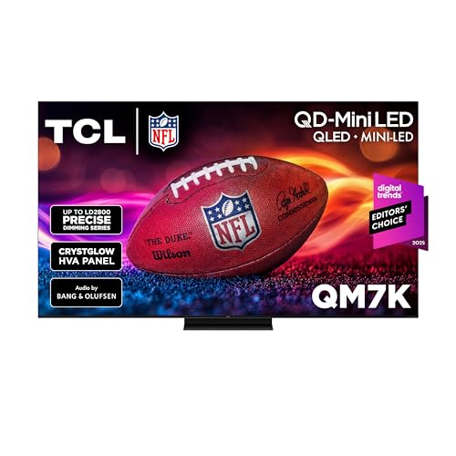 TCL 65 Inch Class QM7K Series Mini LED QLED 4K HDR 65QM7K, 2025 Model 120HZ-144HZ Anti Reflective Screen Smart Google TV