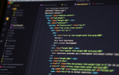 Close-up of computer code on a monitor symbolizing software protection