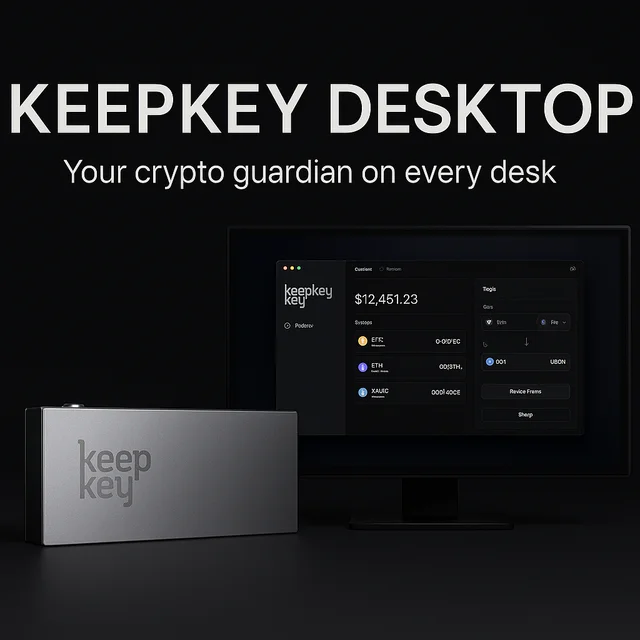 KeepKey hardware wallet – physical device that stores your bitcoin offline to protect it from hacking.